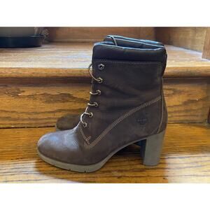 Timberland Tillston Women's Leather High Heel Boots Size 8.5